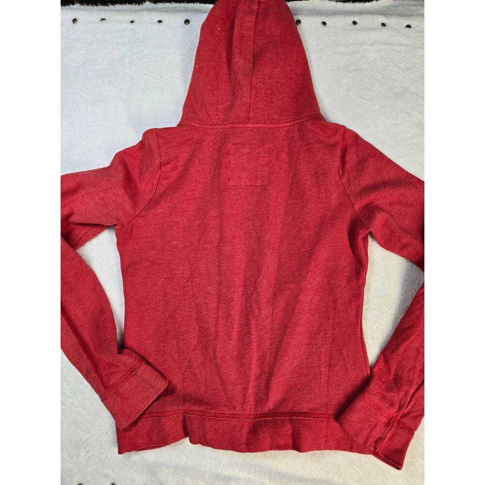 Y2K VTG Womens Small Hollister Pullover Hoodie-Signature-Red - Picture 5 of 5